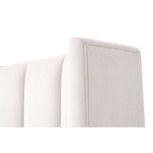   Cream Velvet California King Bed | Oroa.com