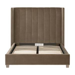   Channeled Velvet King Bed | Oroa.com