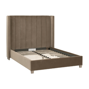   Channeled Velvet King Bed | Oroa.com