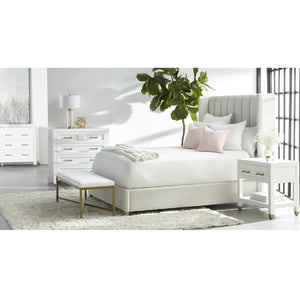   Channeled Velvet King Bed | Oroa.com