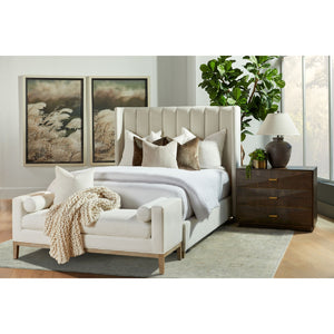   Channeled Velvet King Bed | Oroa.com