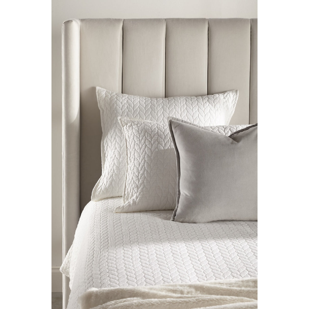   Channeled Velvet King Bed | Oroa.com