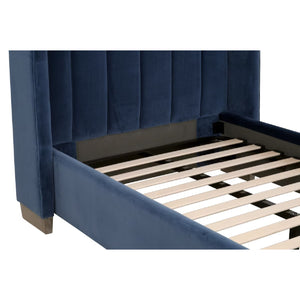   Blue Velvet Twin Bed | Oroa.com