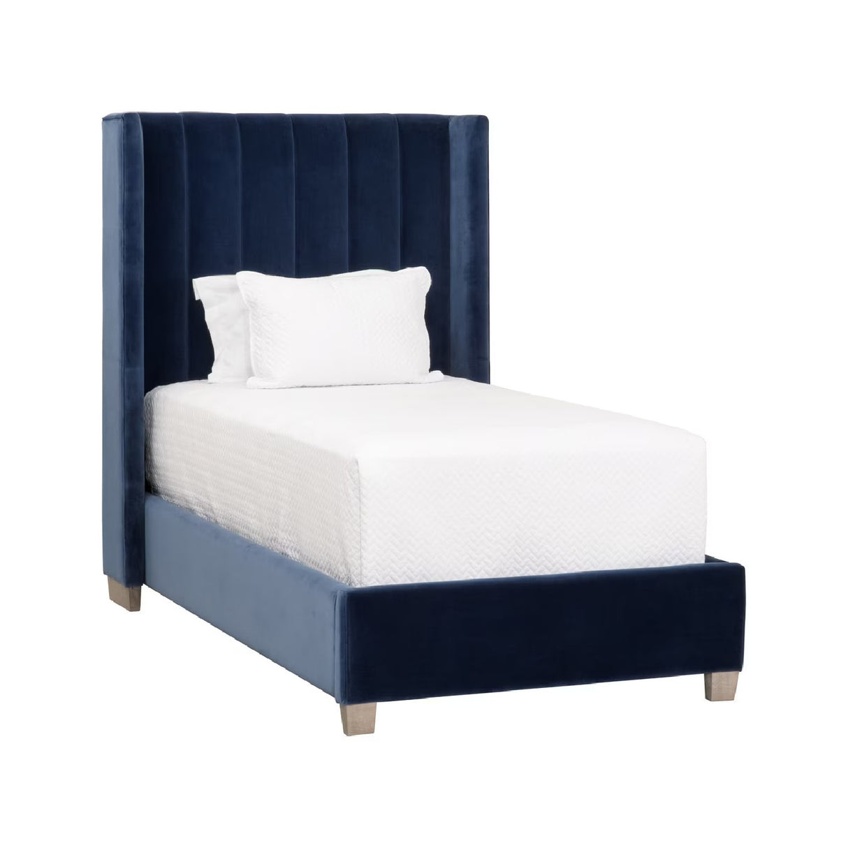   Blue Velvet Twin Bed | Oroa.com