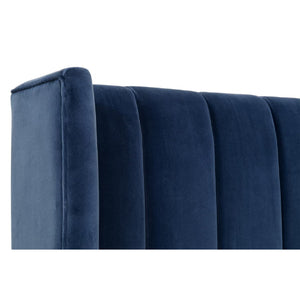   Blue Velvet Twin Bed | Oroa.com