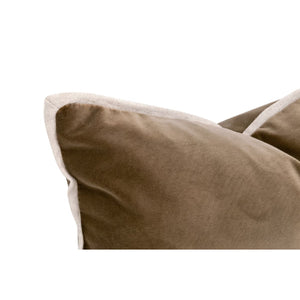   Brown Velvet Lumbar Pillows (2) | Oroa.com