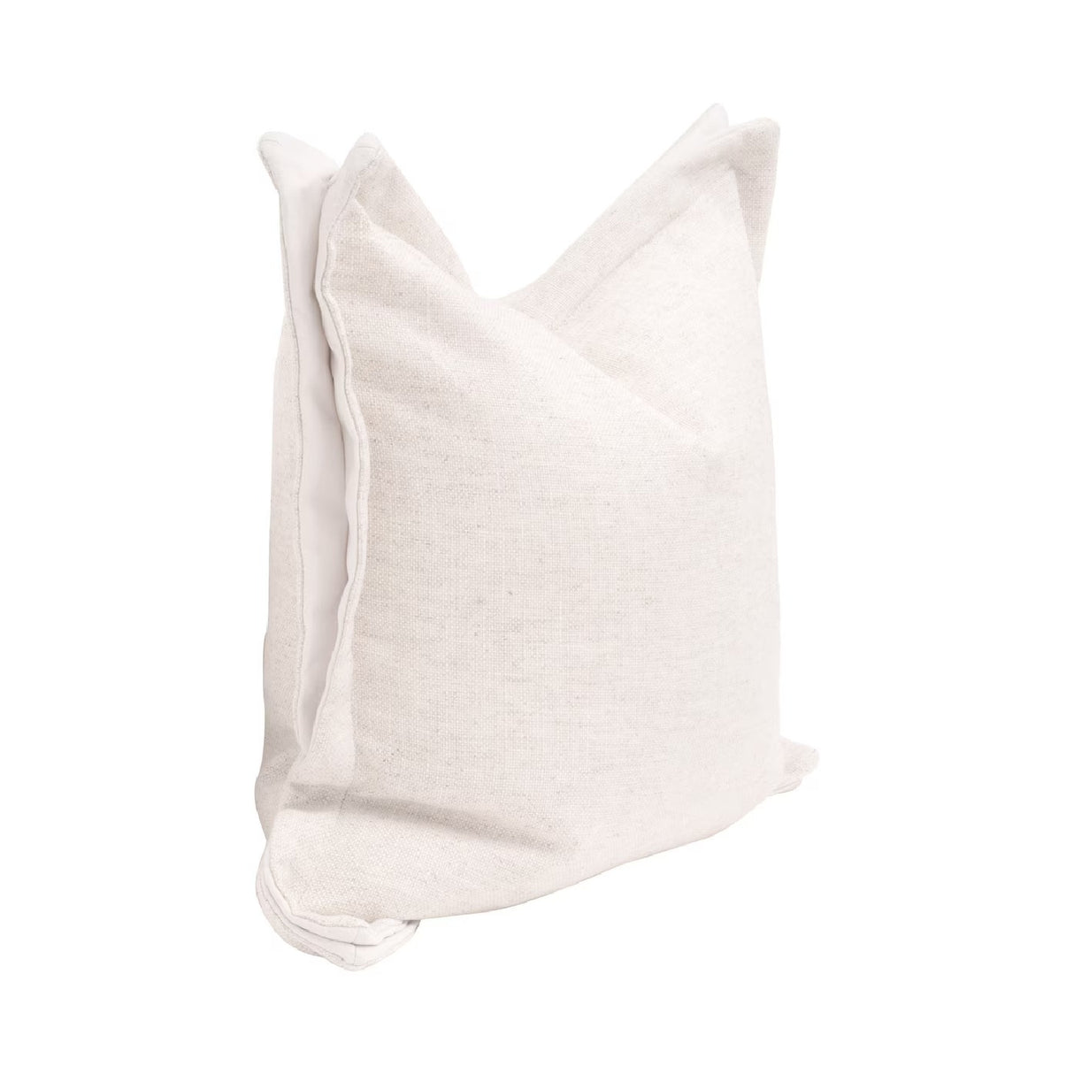   Cream Linen Flanged Pillows (2) | Oroa.com
