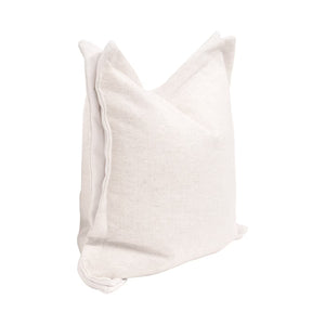   Cream Linen Flanged Pillows (2) | Oroa.com