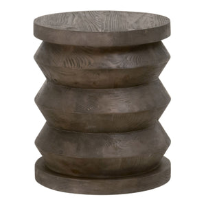   Pine Wood Cylindrical Accent Table | Oroa.com