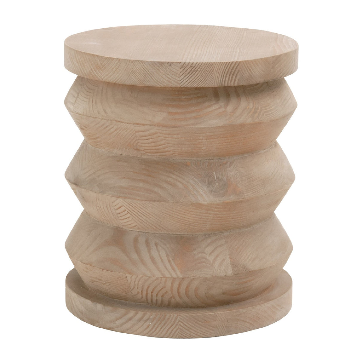   Pine Wood Cylindrical Accent Table | Oroa.com