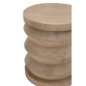   Pine Wood Cylindrical Accent Table | Oroa.com