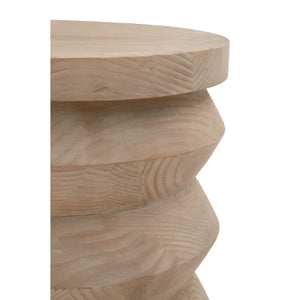   Pine Wood Cylindrical Accent Table | Oroa.com