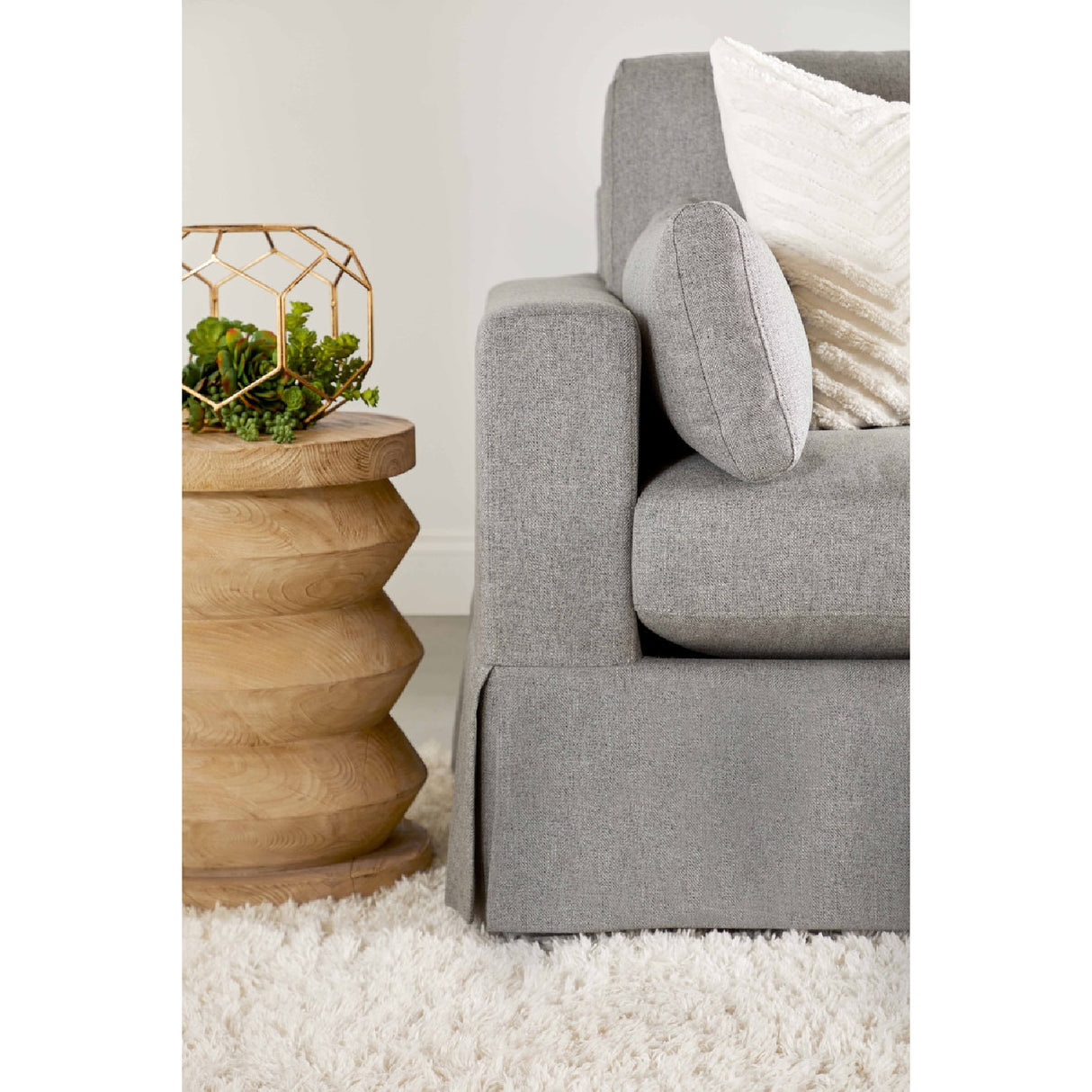   Pine Wood Cylindrical Accent Table | Oroa.com