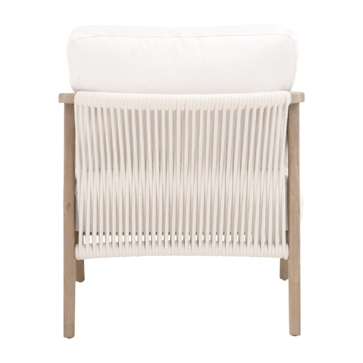   Oak Framed White Cushion Club Chair | Oroa.com