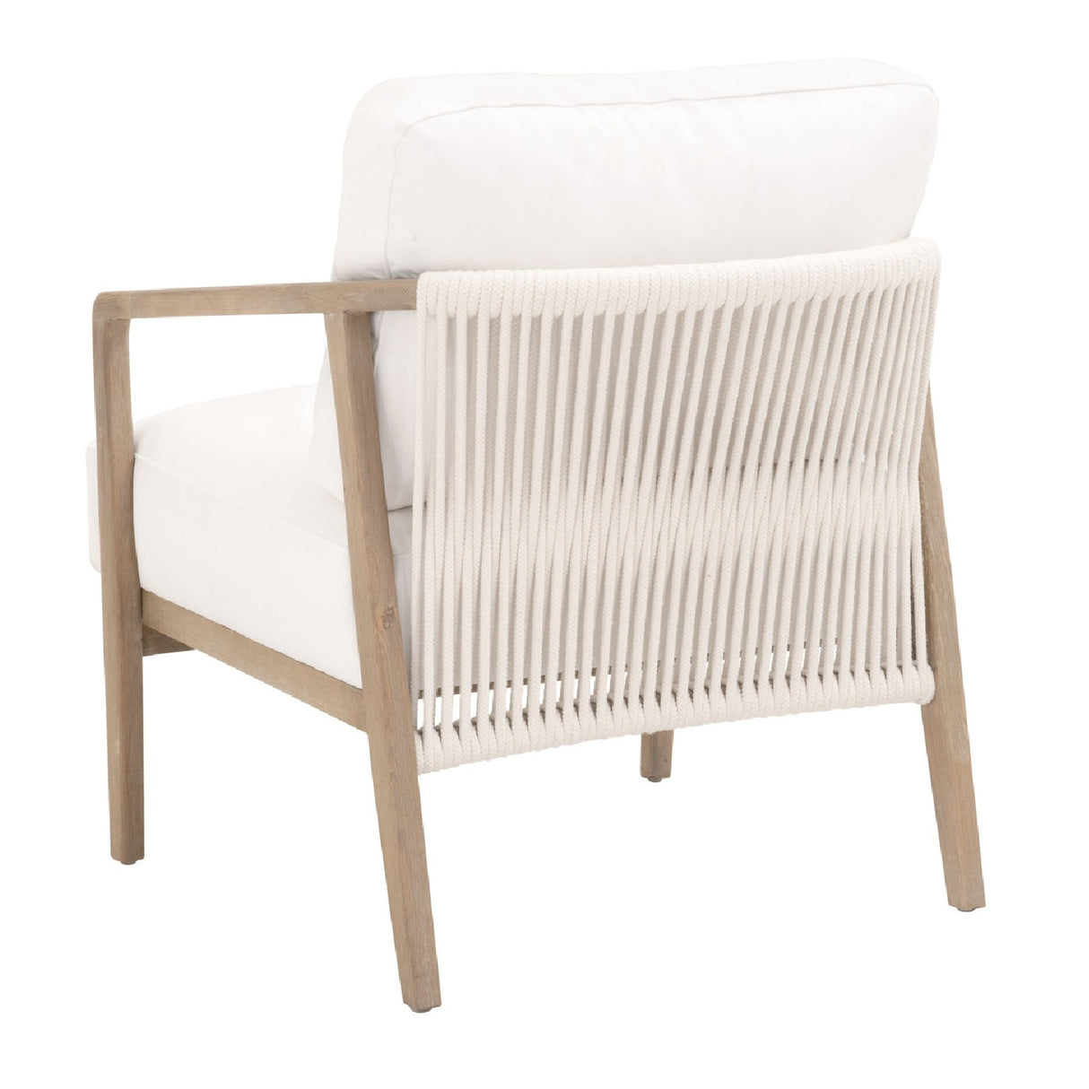   Oak Framed White Cushion Club Chair | Oroa.com