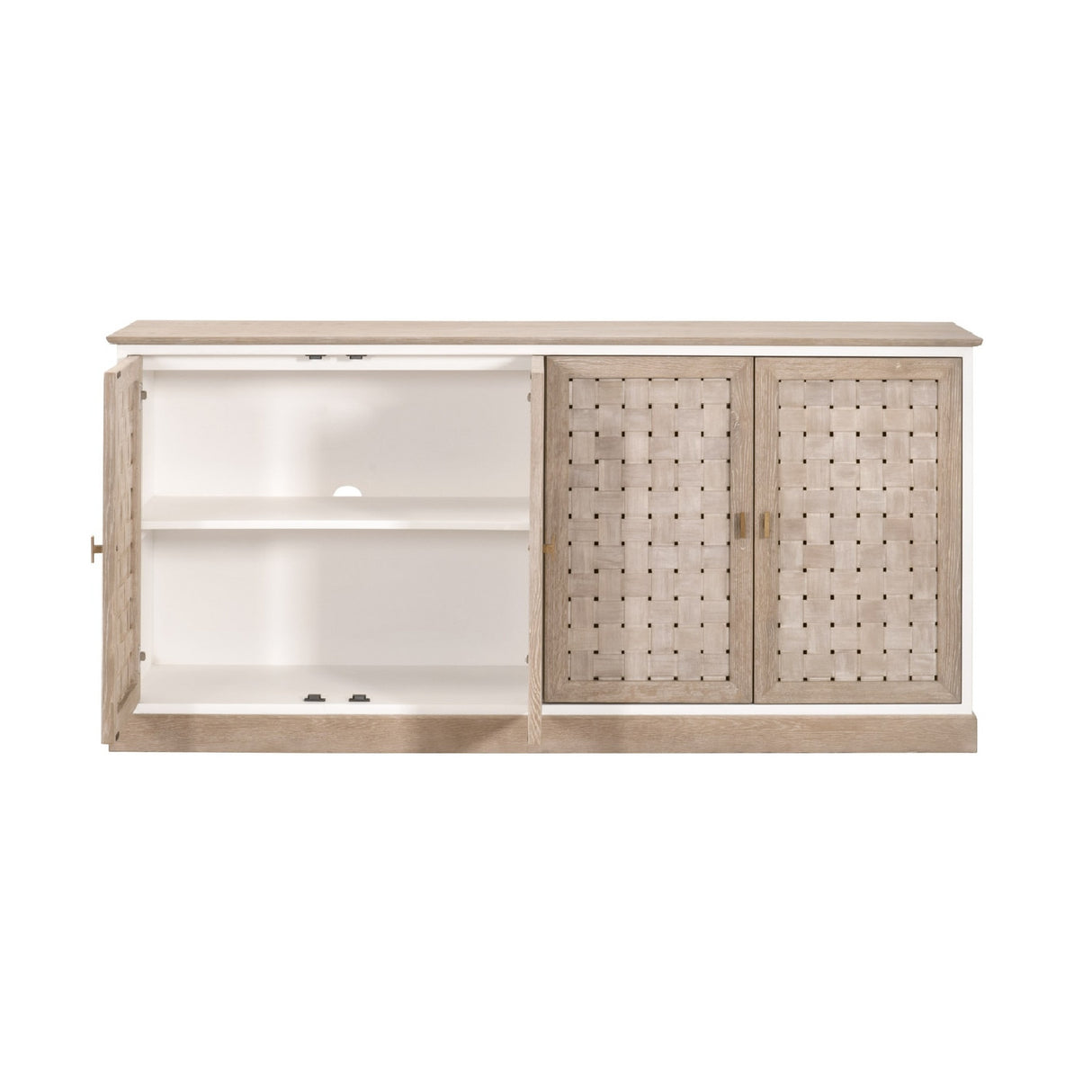   4-Door Woven Style Oak Sideboard | Oroa.com
