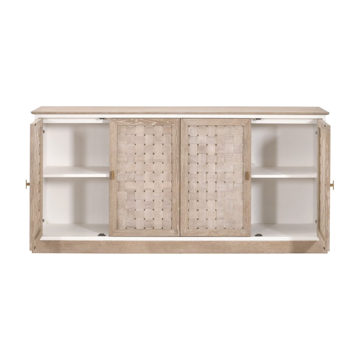   4-Door Woven Style Oak Sideboard | Oroa.com