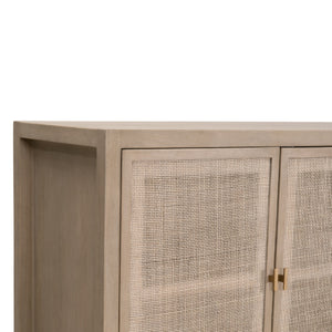   4-Door Gray Cane Media Sideboard | Oroa.com