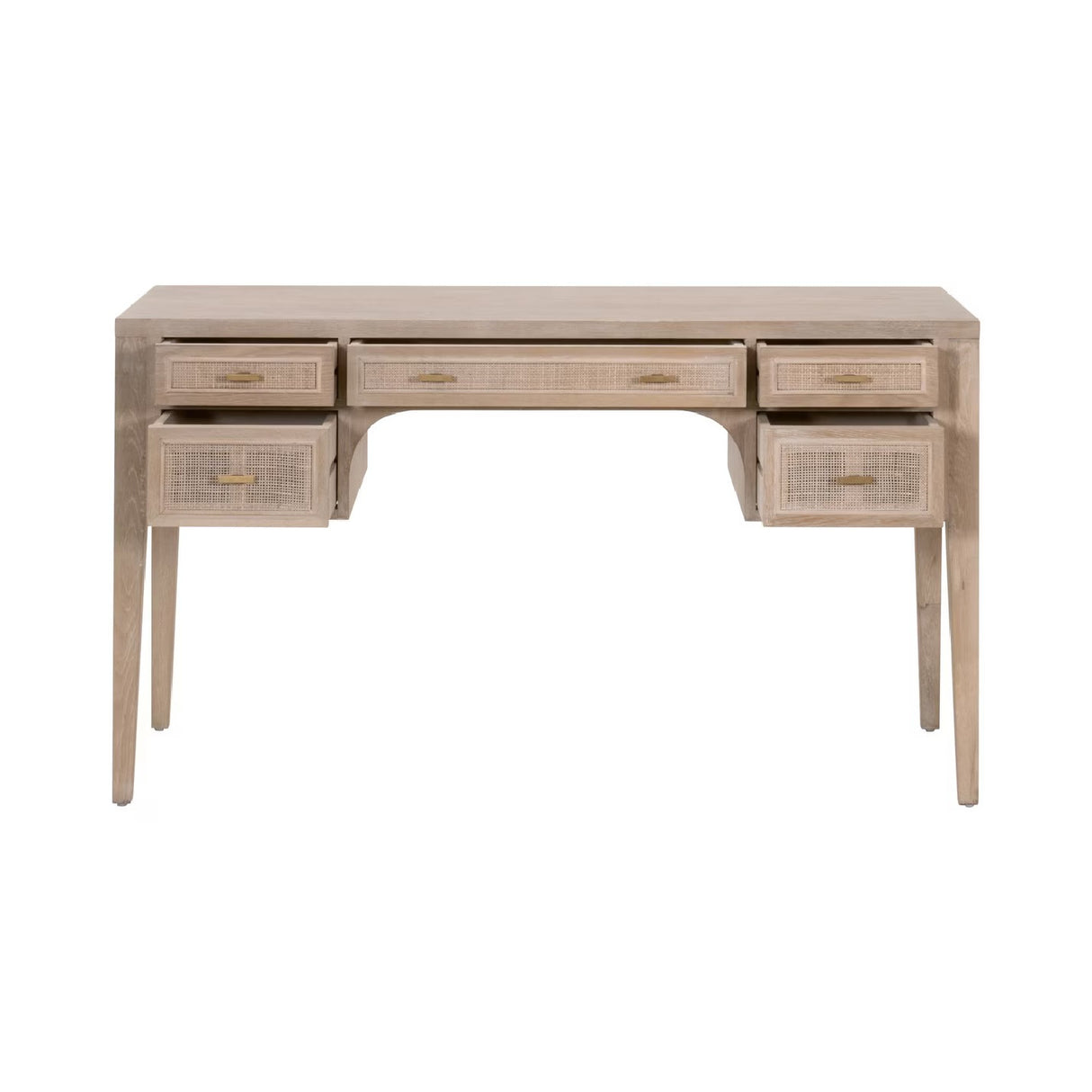   Gray Oak 5-Drawer Desk | Oroa.com