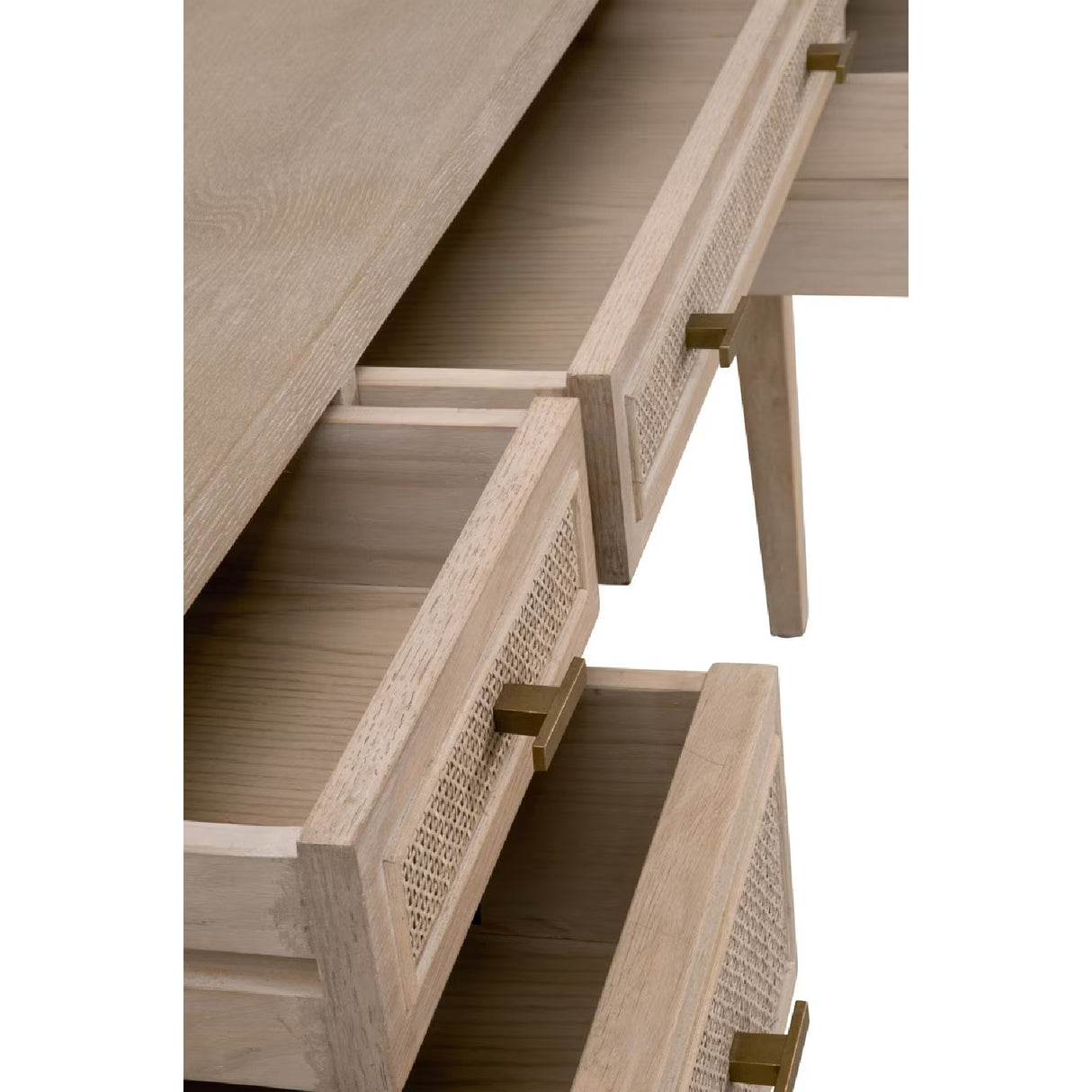   Gray Oak 5-Drawer Desk | Oroa.com