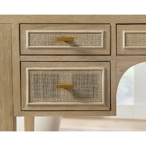   Gray Oak 5-Drawer Desk | Oroa.com