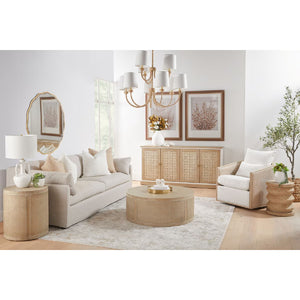   Gray Oak Round Coffee Table | Oroa.com
