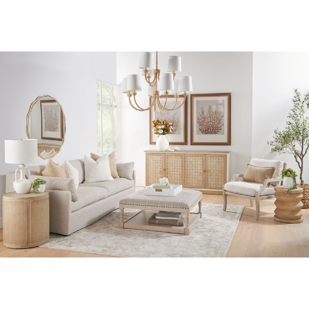   Gray Oak Cylindrical End Table | Oroa.com
