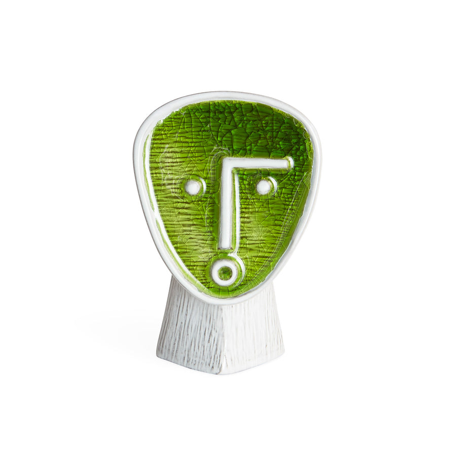 Green Glass Face Vase | Jonathan Adler Les Amis Le Surpris | Oroa.com