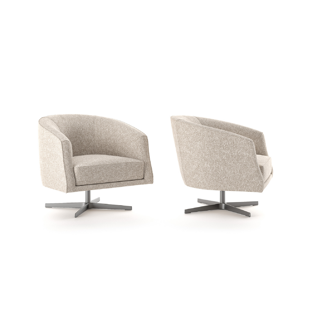 Curved Back Swivel Armchair | Marac Leslie