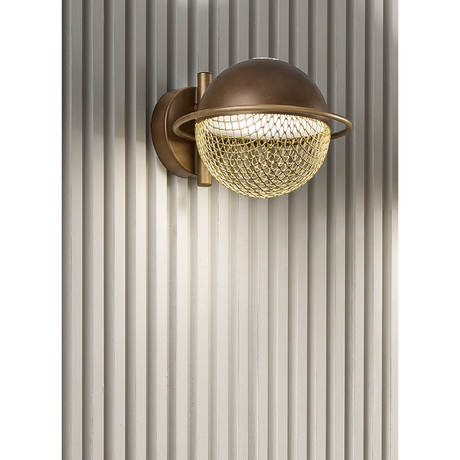 Round Metal Mesh Wall Lamp | Masiero Iglù } OROA