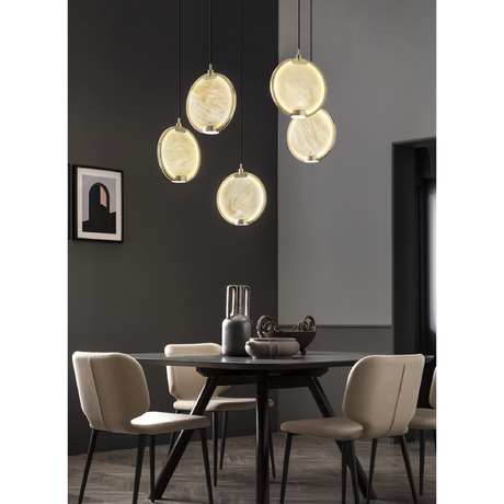 5-Round Glass Hanging Lamp | Masiero Horo | Oroa.com