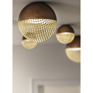 Metal Mesh Sphere Ceiling Lamp | Masiero Iglù | Oroa.com