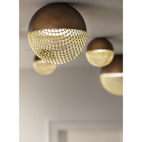 Metal Mesh Sphere Ceiling Lamp | Masiero Iglù | Oroa.com