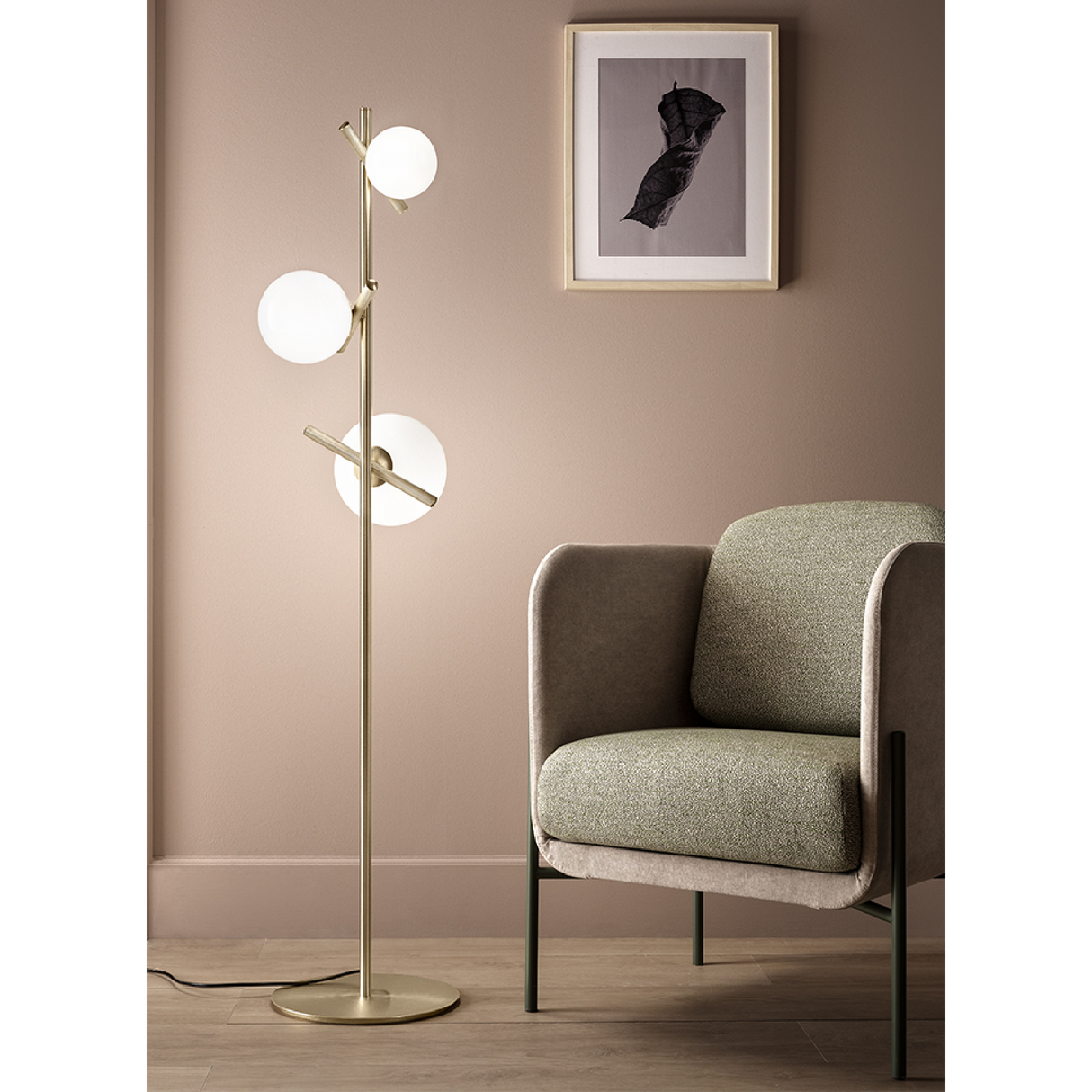 3-Glass Orbs Table Lamp | Masiero Posy | Oroa.com