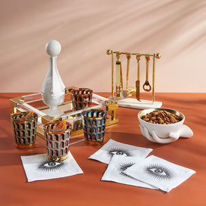 Brass Finish Barware Set | Jonathan Adler Barbell
