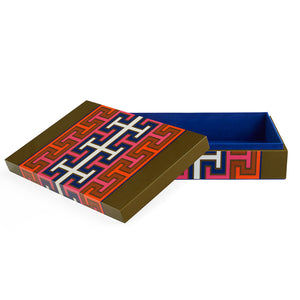 Patterned Lacquer Box L | Jonathan Adler Madrid | Oroa.com