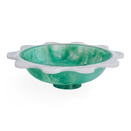 Marbleized Green Ripple Bowl | Jonathan Adler Mustique | Oroa.com