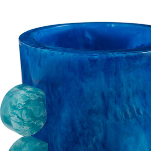 Blue Marbleized Vase | Jonathan Adler Mustique Disc | Oroa.com