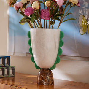 Marbleized Scalloped Vase | Jonathan Adler Mustique | Oroa.com