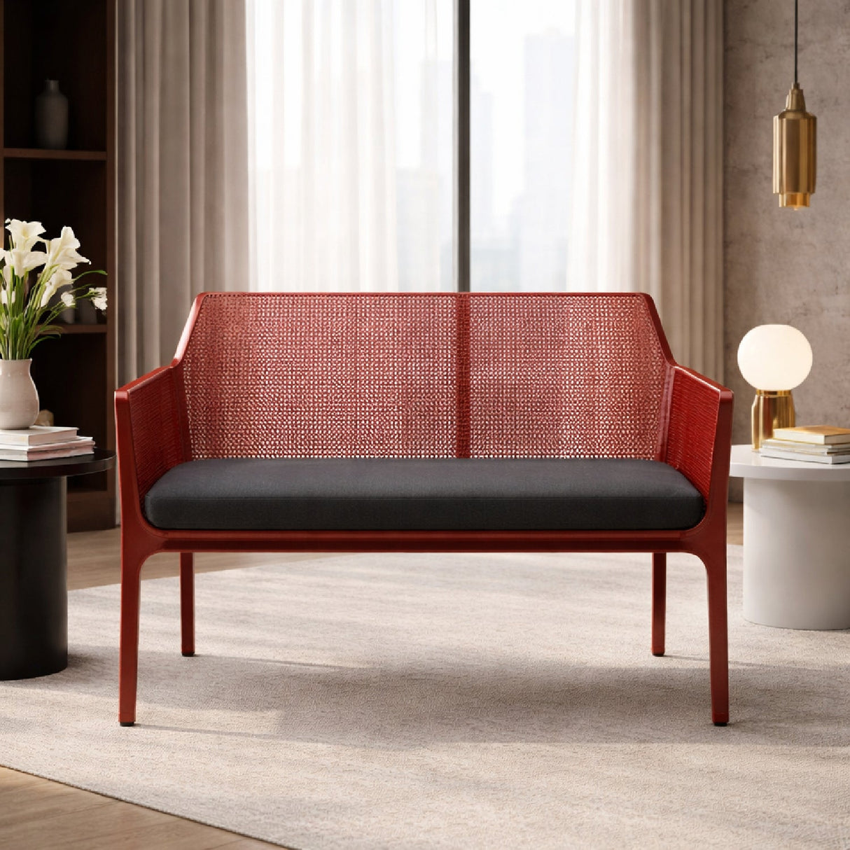   Outdoor Perforated 2-Seater Bench | Oroa.com