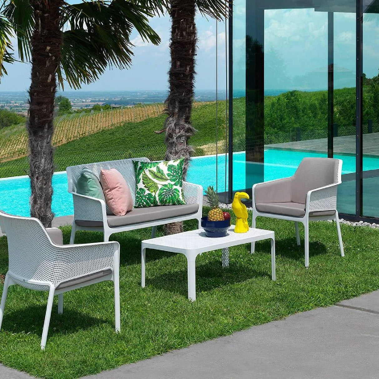   Outdoor Perforated 2-Seater Bench | Oroa.com