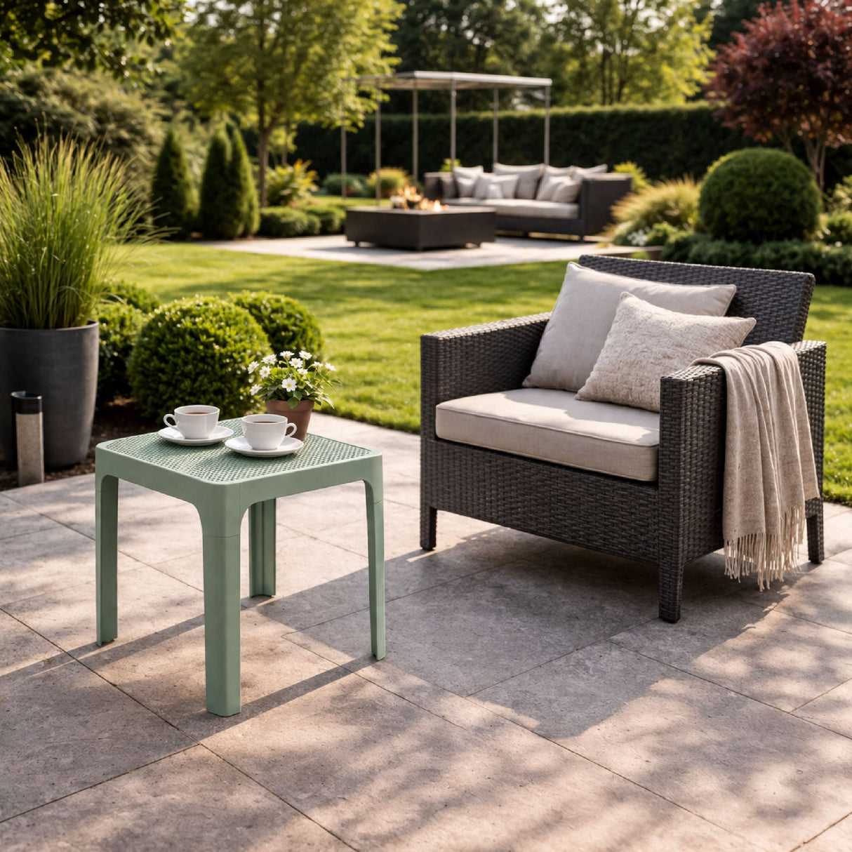   Outdoor Perforated Square Coffee table | Oroa.com