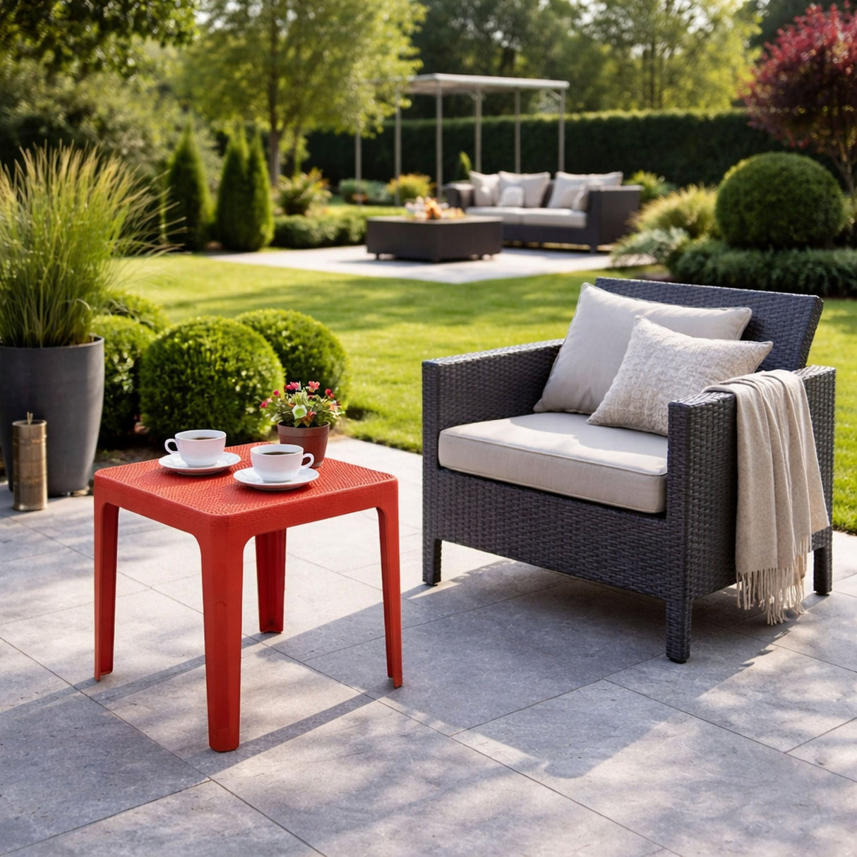   Outdoor Perforated Square Coffee table | Oroa.com