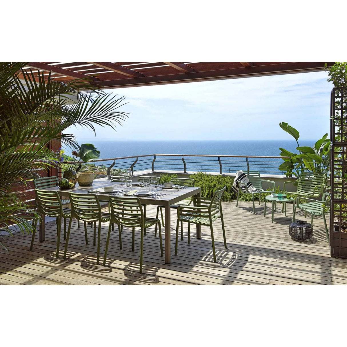   Slatted Outdoor Monobloc Armchair | Oroa.com