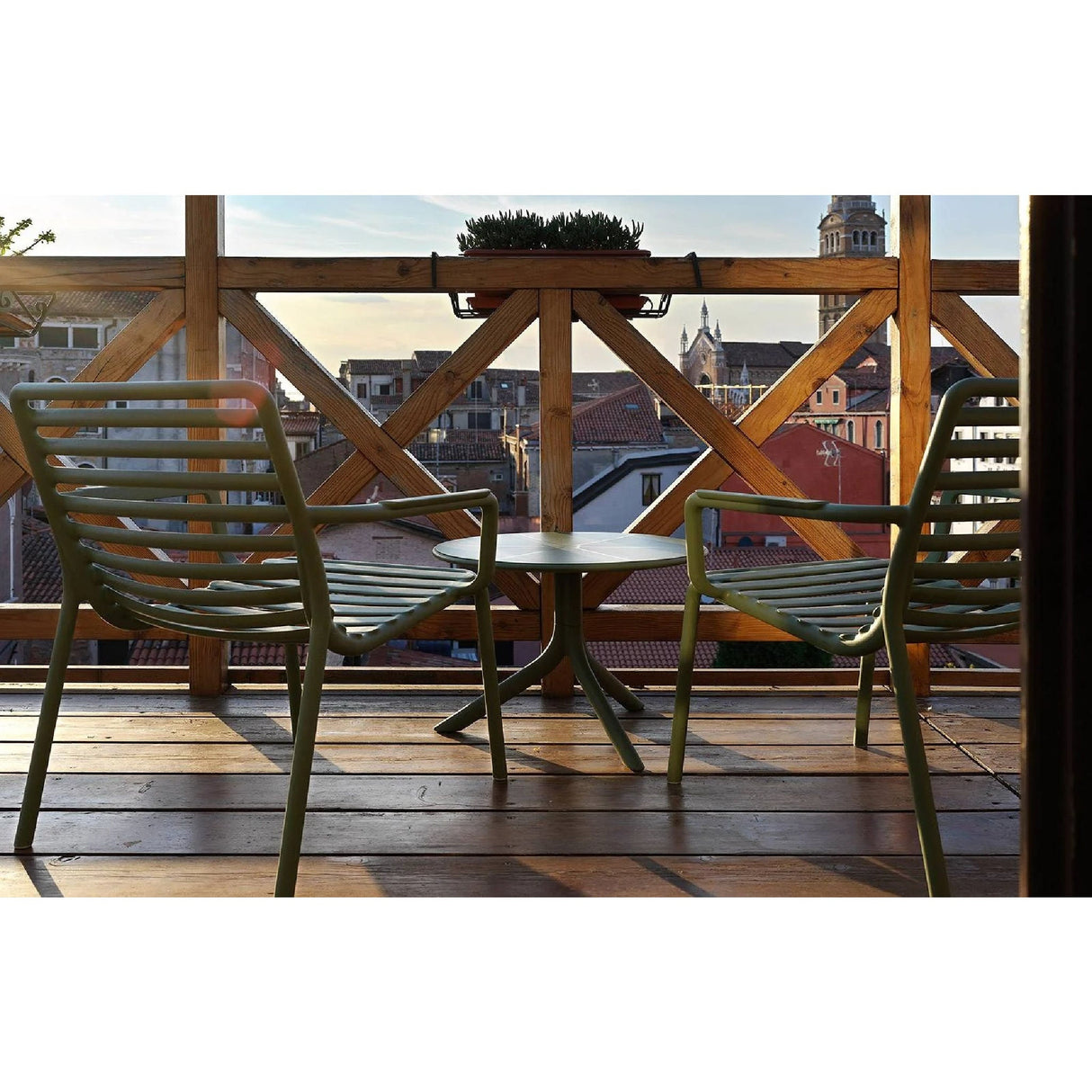   Slatted Stackable Outdoor Lounge Chair | Oroa.com