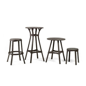   Regenerated Fiberglass Round Outdoor Stool | Oroa.com