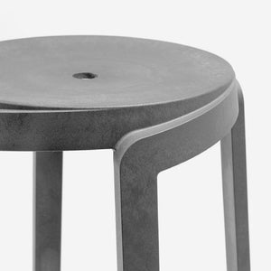   Regenerated Fiberglass Round Outdoor Stool | Oroa.com