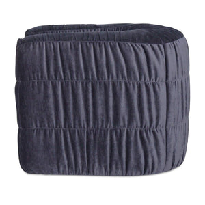   Blue Ruched Chenille Swivel Chair | Oroa.com