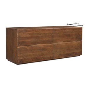 Modern European furniture - Live-Edge Acacia 4-Drawer Dresser - www.oroa.com
