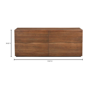 Modern European furniture - Live-Edge Acacia 4-Drawer Dresser - www.oroa.com